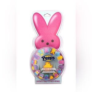 Peeps Pink Bunny Press-On Nails & Peep Shaped Ring